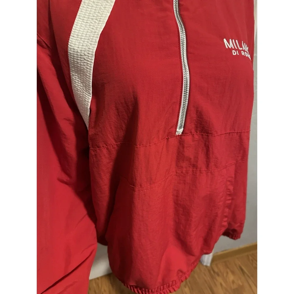 NEW Milano Do Rouge Jacket Mens XL red Loyal Jacket Anorak Windbreaker Hoodie